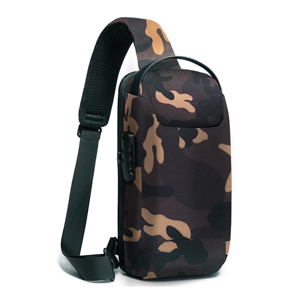 Carrying Case for ROG Ally Game Console with Anti-theft Lock and Charging Port, Portable Storage Pouch for Game Accessories, Waterproof and Drop-proof (camouflage)