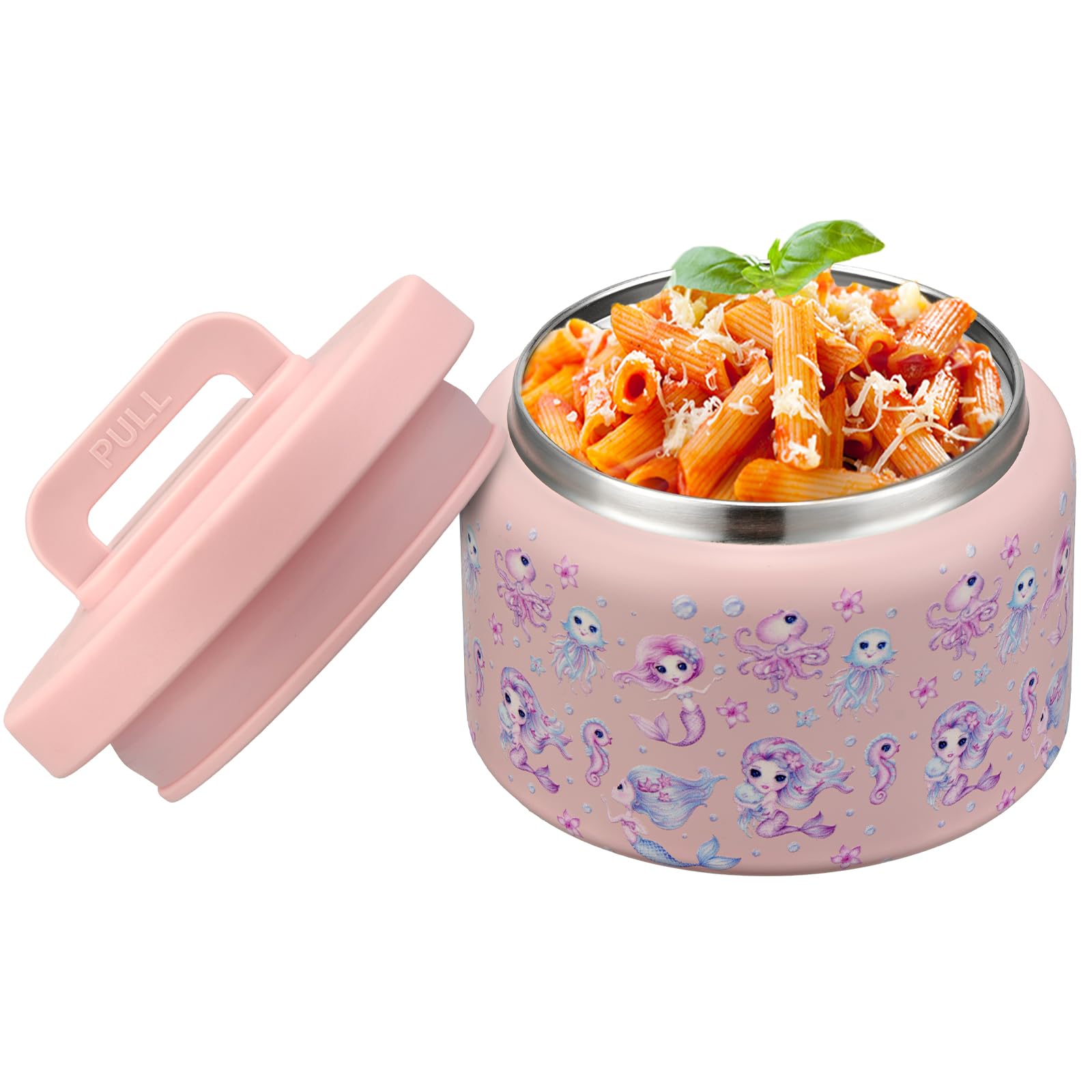 PIQUEBAR 8oz Kids Thermo for Hot Food,Small Lunch Thermo Food Container Stainless Steel,Easy Open Wide Mouth Thermo for Hot Cold Food for Preschool Travel