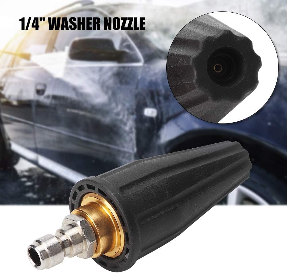 Pressure Washer Turbo Nozzle, Rotating and Adjustable 1/4 Inch Quick Connect Nozzle for Homeowners Professionals Cleaning Driveways Decks Patios