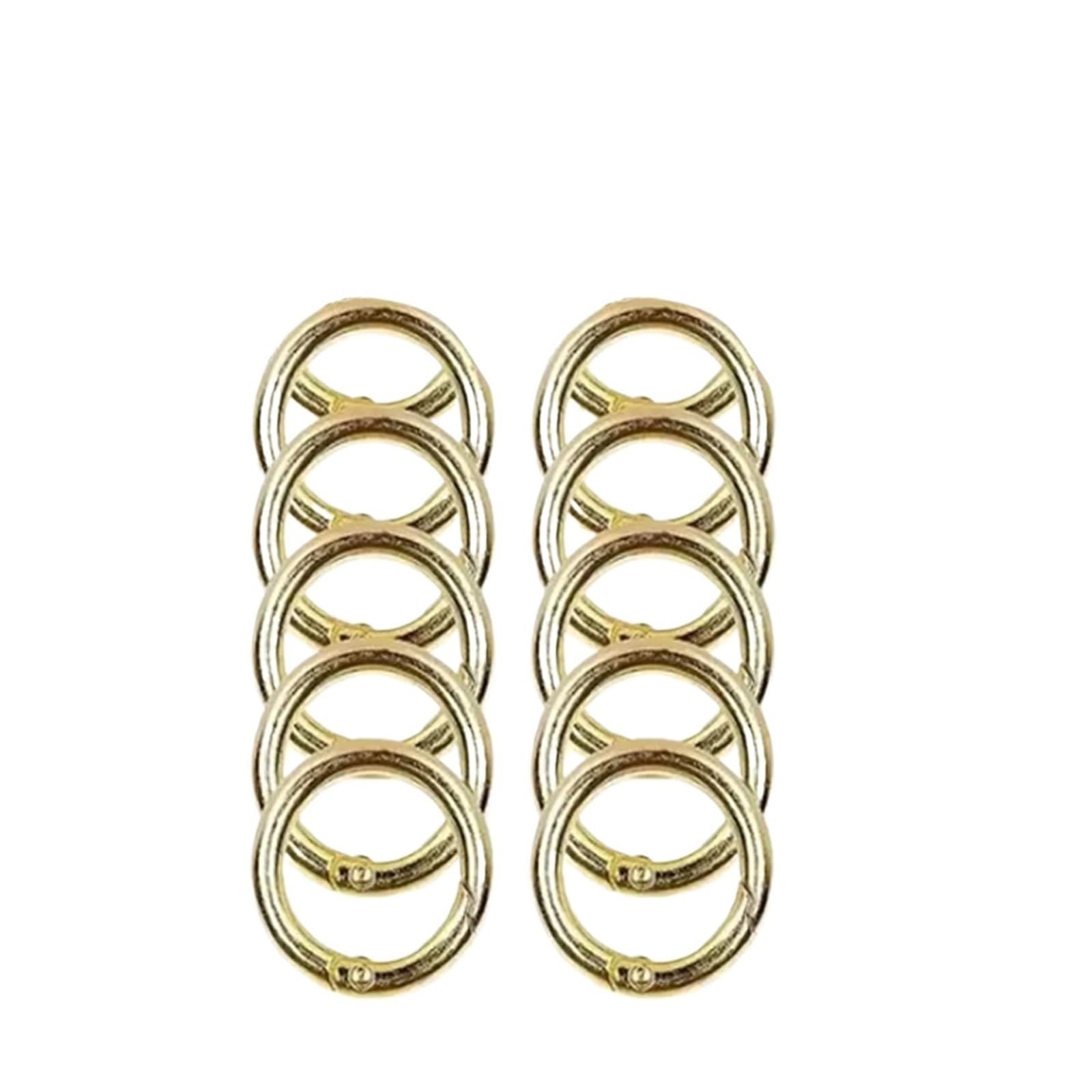 20PCS Metal Spring Clasps O Ring Bag Buckle Connector Openable Keyring Clips Carabiner Snap Hook DIY Luggage Jewelry Accessories for Keyrings,Wallets(Gold,32mm)