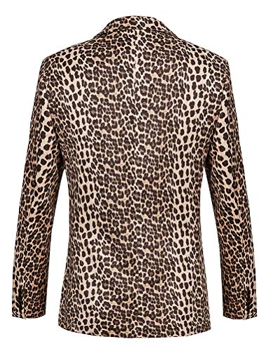 THWEI Mens Blazer Hipster Leopard Print Tuxedo Luxury Notched Lapel Slim Fit Stylish Sport Coats Jacket2