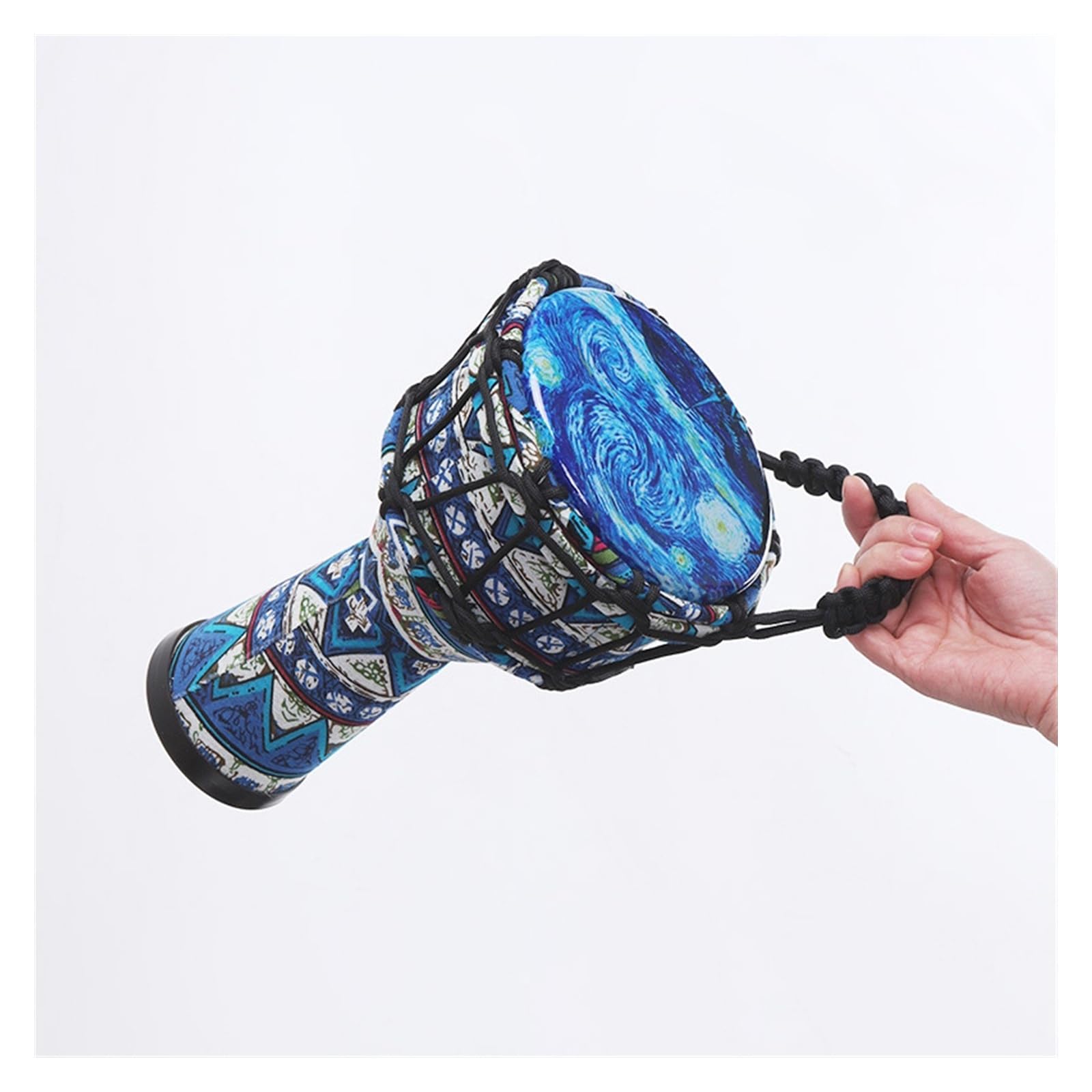 Professionelle Djembe 6 Zoll Leichtes Afrikanisches Tamburin Für Erwachsene, Afrikanisches Trommelinstrument Aus Ziegenleder Und Mahagoni (Color : D)