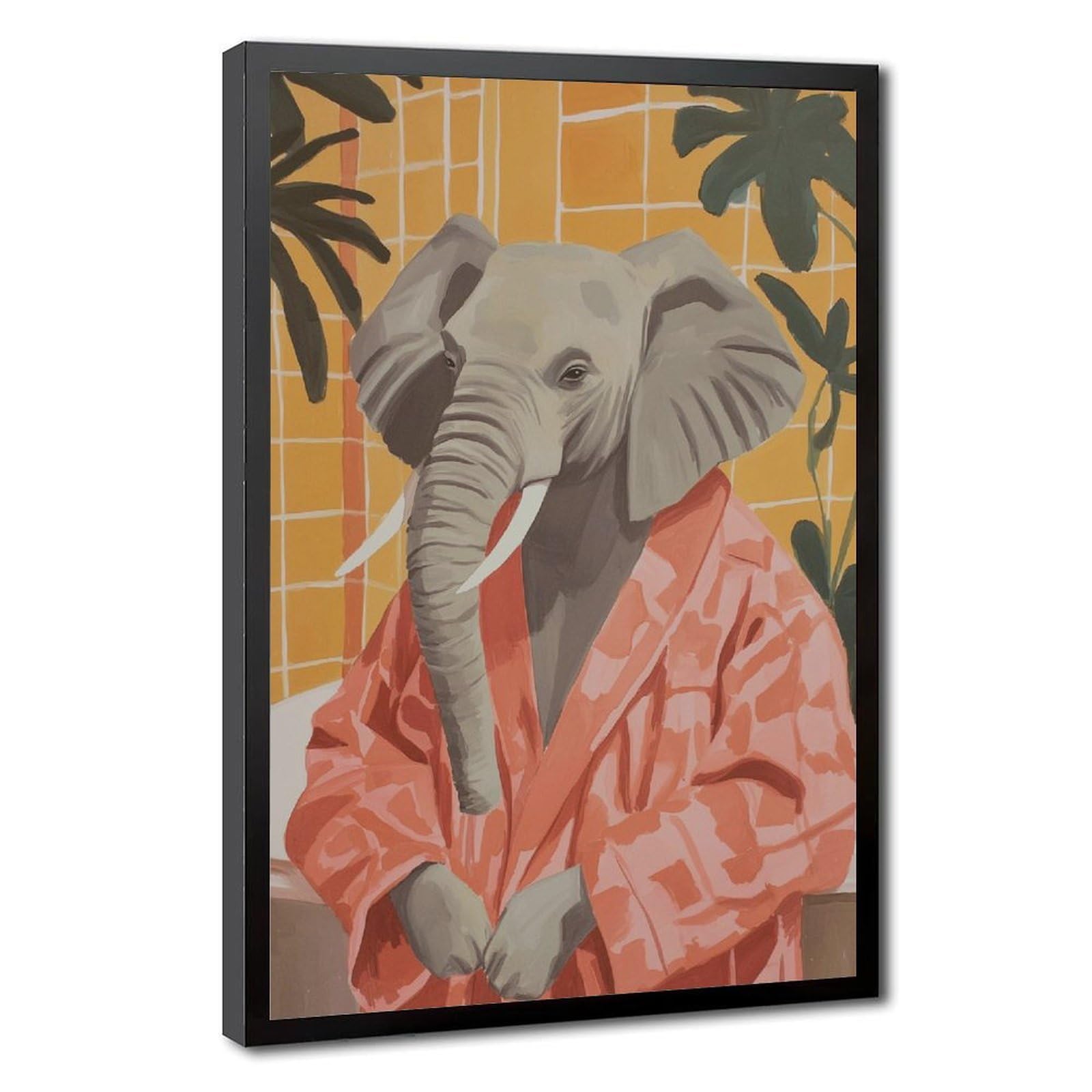 Bareronor Abstract Elephant Poster Canvas Poster Bedroom Decor Landscape Office Room Decor Gift 24" L X 36" W