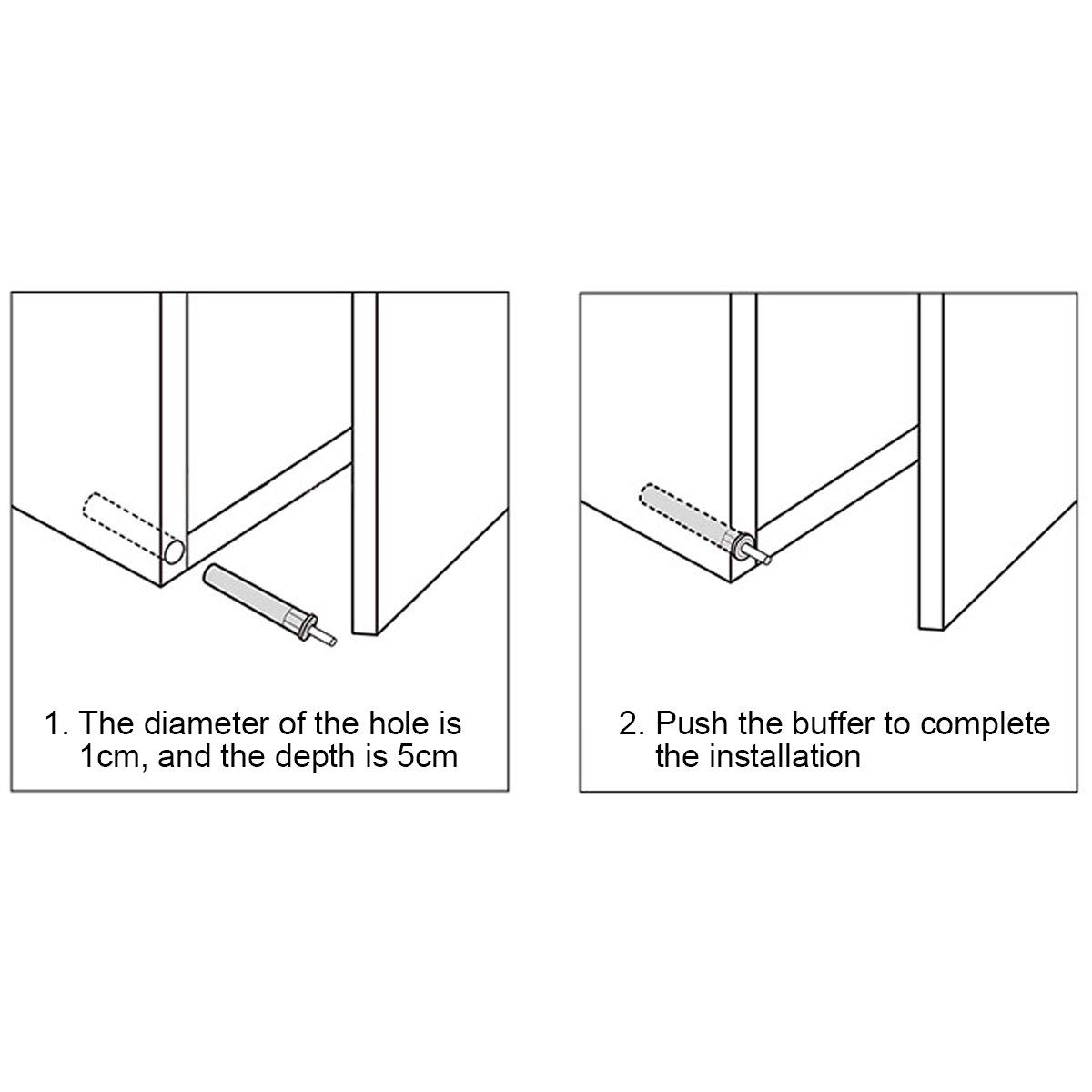 Ammortizzatori Porte Armadio 10 Pezzi - Antirumore, Anticollisione, Grigio - Foto 8