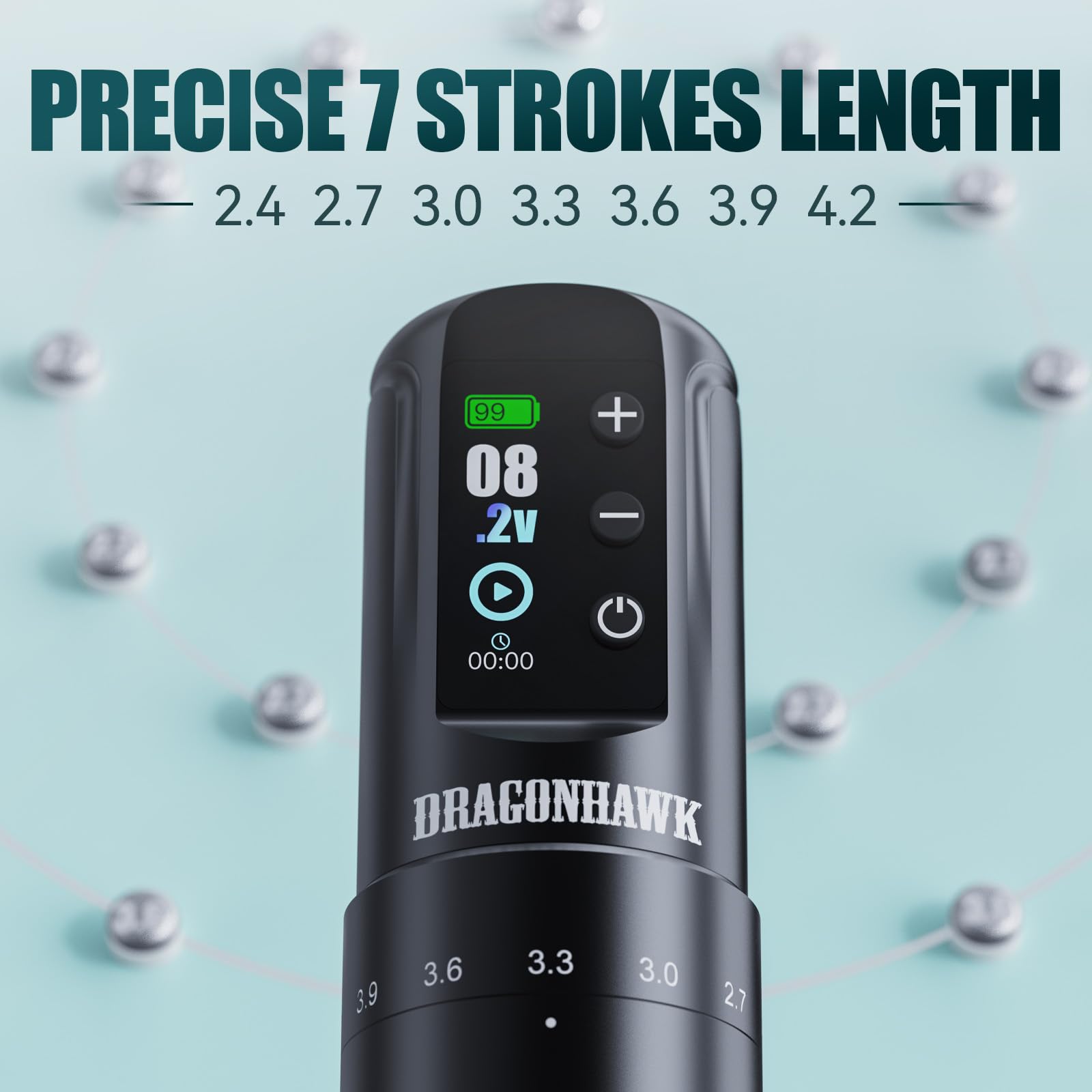Amazon.com: Dragonhawk Atom2 Pro Wireless Tattoo Pen Kit with 2