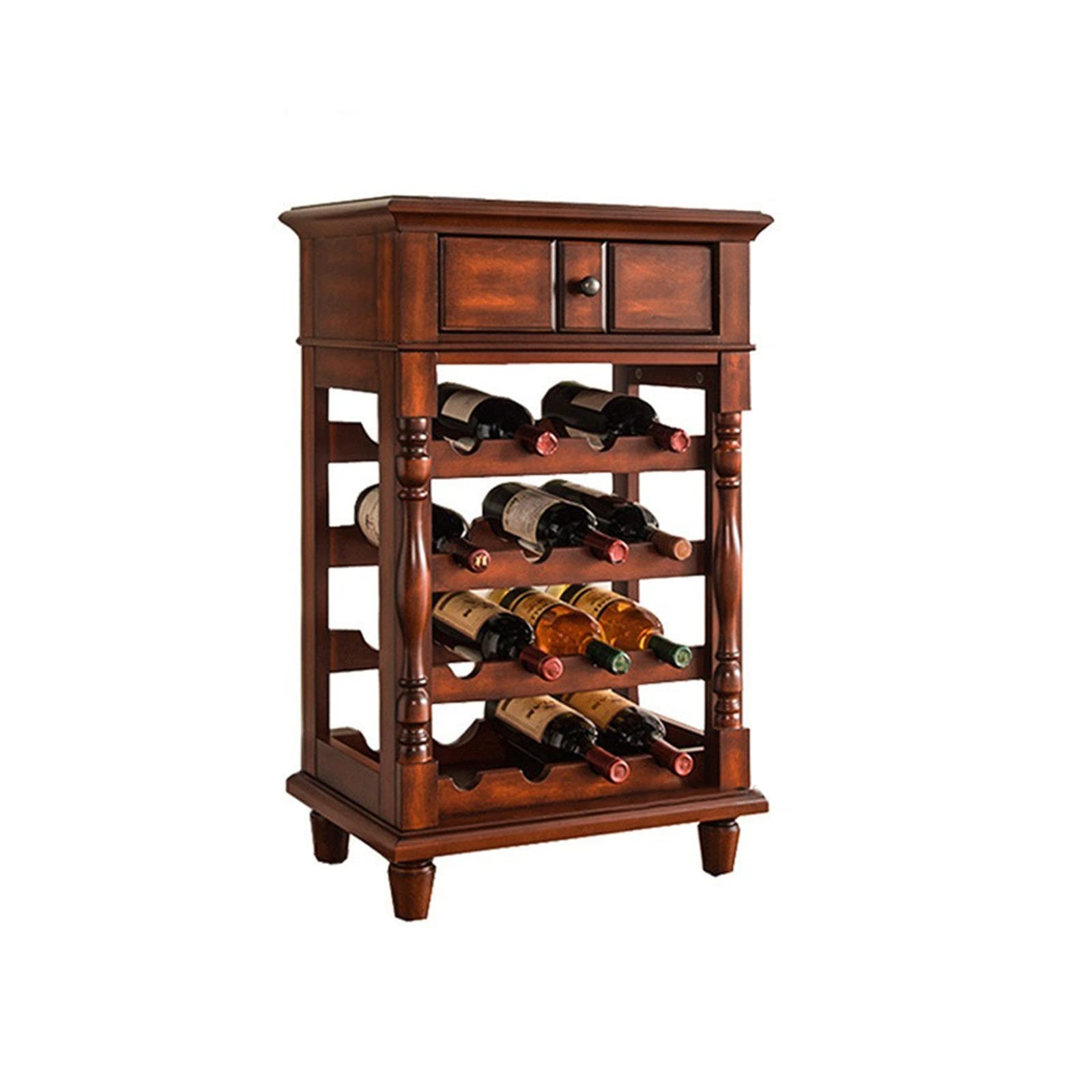 Cantinetta Armadietto for vino europeo Armadietto for vino in legno Creativo for la casa Soggiorno Bar Scaffale for ristorante Espositore for vino Portabottiglie (Color : Bruin)