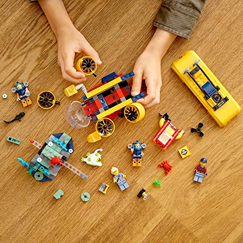 LEGO 60264 City Ocean Exploration Submarine mit U-Boot, Korallenriff, Unterwasserdrohne, im Dunkeln leuchtenden Seeteufel und 4 Meeresforscher-Minifiguren, 286 Teile (englische Version) – Bild 7
