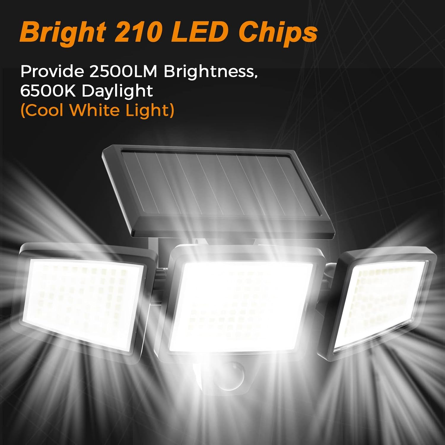 Luces Solares Para Exteriores Con Sensor De Movimiento, 100 LED - 1000