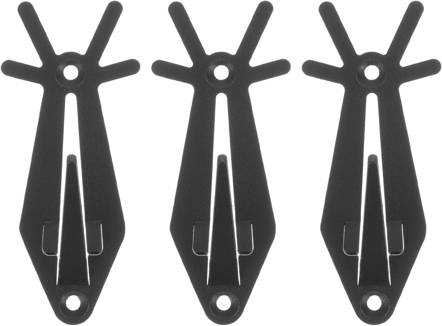 3pcs European Skull Mount Hanger: Stainless Steel Plaque Deer European Skull Mount - Game Animal Head Hanging Hook for Cabin Or Lodge Wall Display