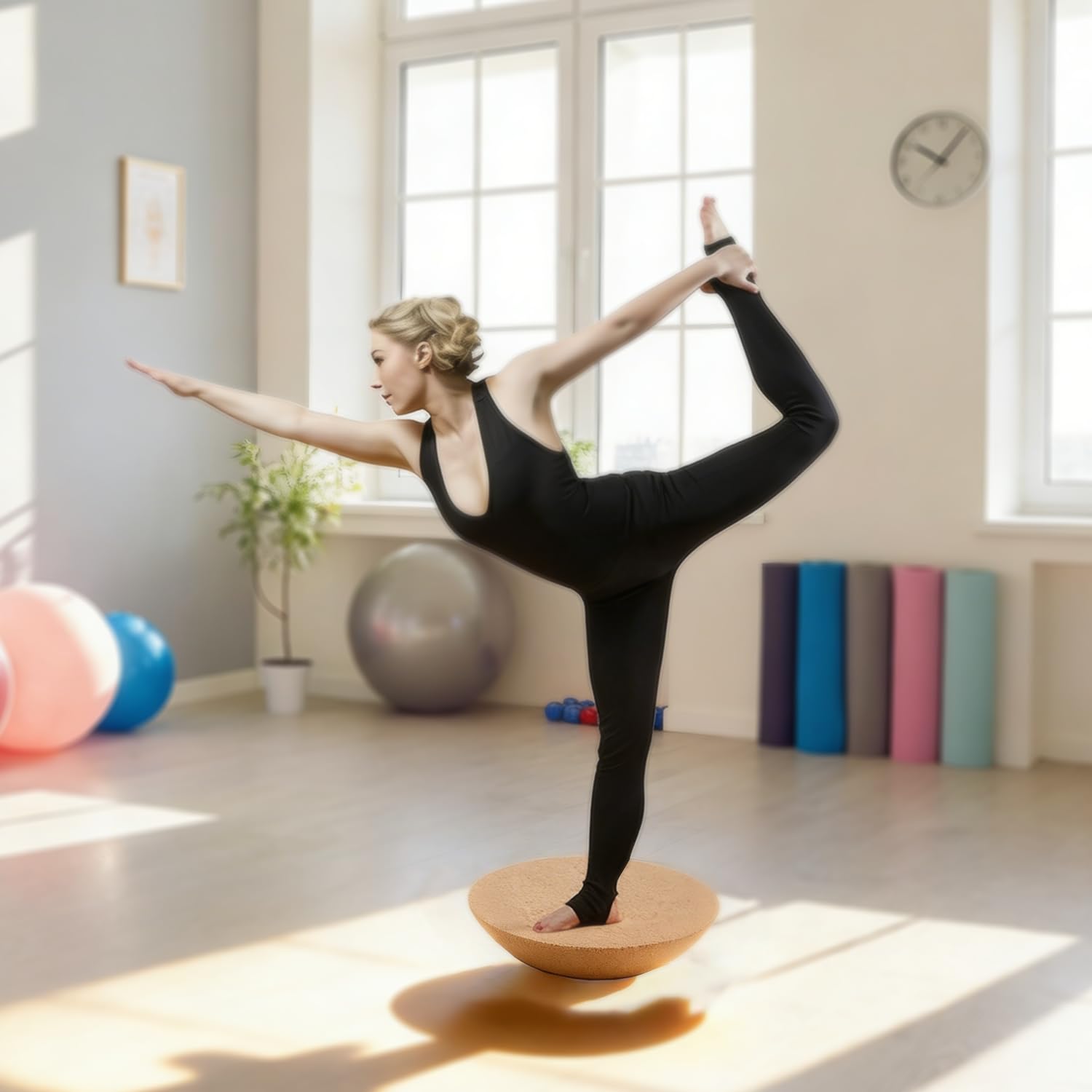 Balance Board demi-sphère en liège, Balance Trainer Ø30 cm en liège naturel, adapté à toutes les Balance Boards pour enfants et adultes