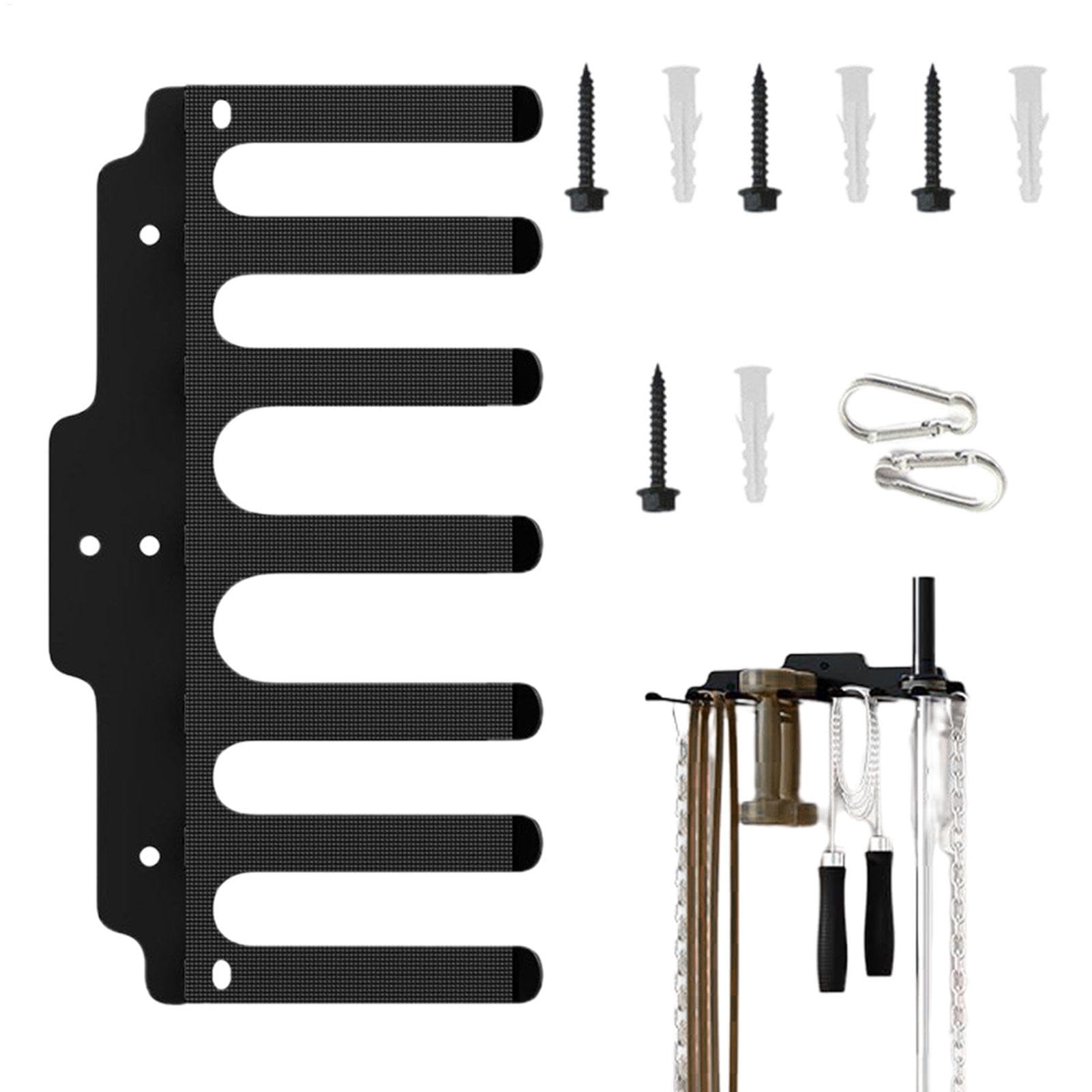 Porta Bilanciere A Parete Rastrelliera a Muro con 7 Ganci per Barre | Portamanubri con Risparmio di Spazio Per Bilancieri Manubri Kettlebell Allenamento Casa Garage Fitness Sollevamento