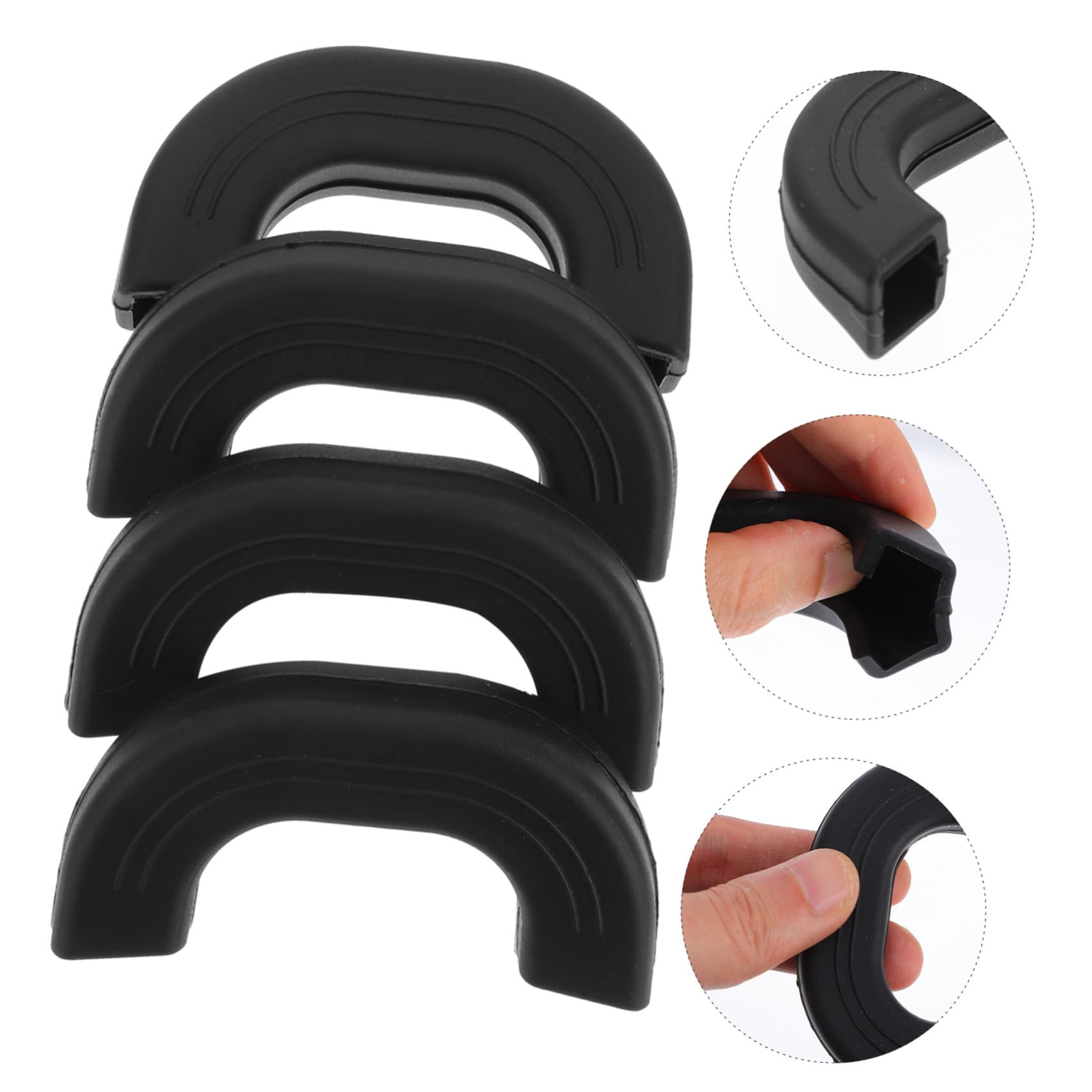 Cabilock 4piezas Funda Aislante para Mangos de Olla de Silicona Resistente al Calor Protector para Mangos de Sartenes y Ollas de Cocina