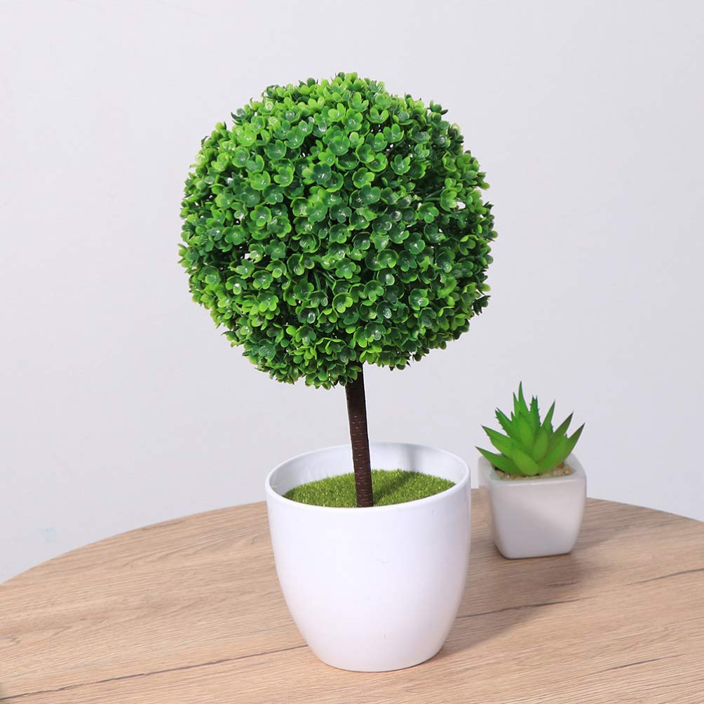 Amazon.de: HOMSFOU 2 Stck Knstliche Pflanzen Kugel Knstlicher Buchsbaum  Kugelbaum Mini-Bonsai-Baum Formschnitt-Kugelpflanzen Knstliche Pflanzen  Zimmerpflanze Kleine Pflanzen Fr