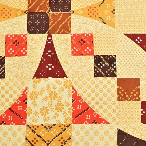 Image of 100% Cotton Single Bedsheet with 1 Pillow Cover | 240 TC Pure Cotton Flat Bed Sheet | Traditional Jaipuri Printed Bedding Set | Soft & Breathable | 60 x 90 Inch (Rangmahal Single 67)