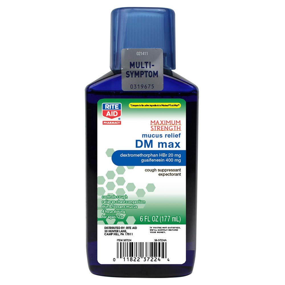 Rite Aid Mucus Relief DM Max Cough Suppressant Expectorant, 6 fl oz, 1 Count