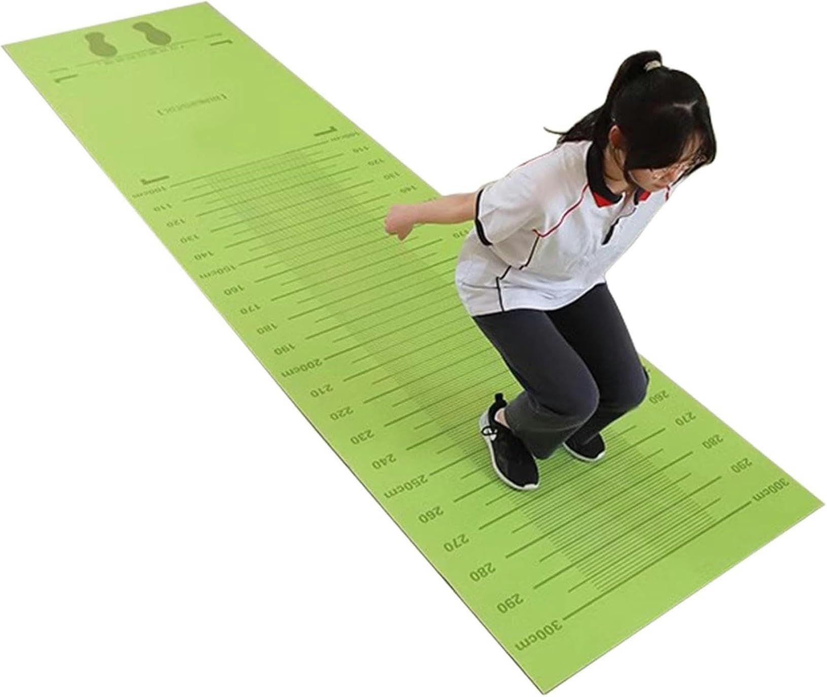 Mata do pomiaru skoku w dal, Mata testowa do skoku w dal Mata pomiarowa 100-300 cm Gumowa szkoła domowa Fitness Dzieci Dorośli