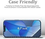 KAREEN 2 Protecteur d'écran Pack pour iPhone 13 Pro Max Film de verre trempé de 6,7 pouces, 9H Dureté, Anti-égratignures, Sans bulles, Cohérence des cas, Facile à installer