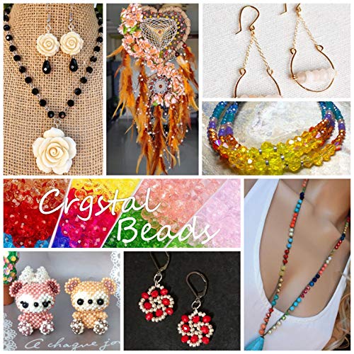 Image of 450 Pcs Teardrop Glass Beads, Bicone Crystal Beads 8x11 mm Vertical Hole Shape Crystal Spacer Beads for Jewelry Making DIY Bracelet Necklace Sewing Crafts Decoration