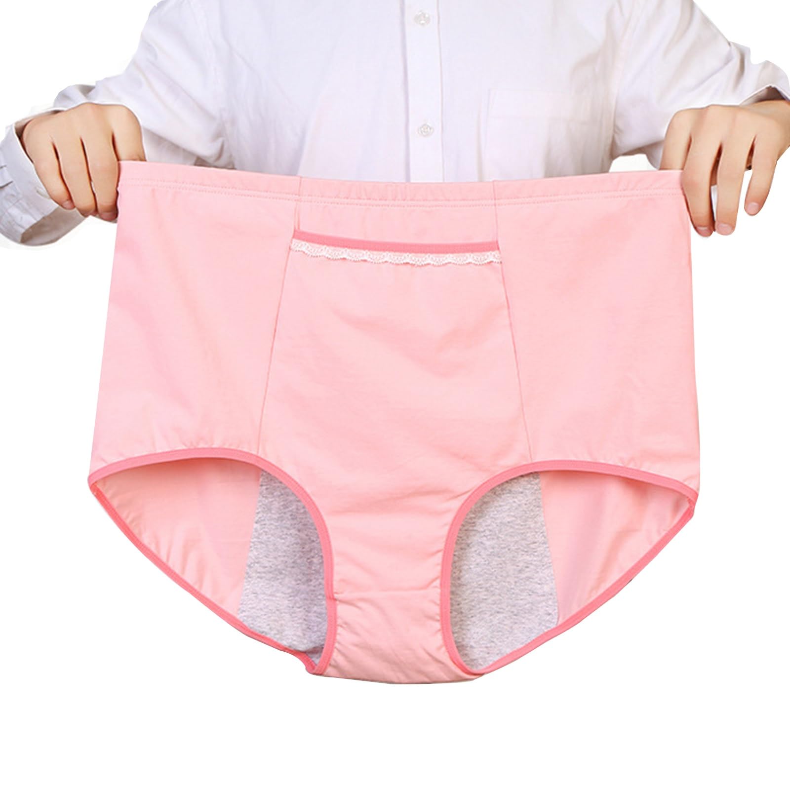 LaseVe 2 3 6 Pack Plus Size Womens Panties Hipster Underwear with Hidden Pocket High Waist Briefs Anti