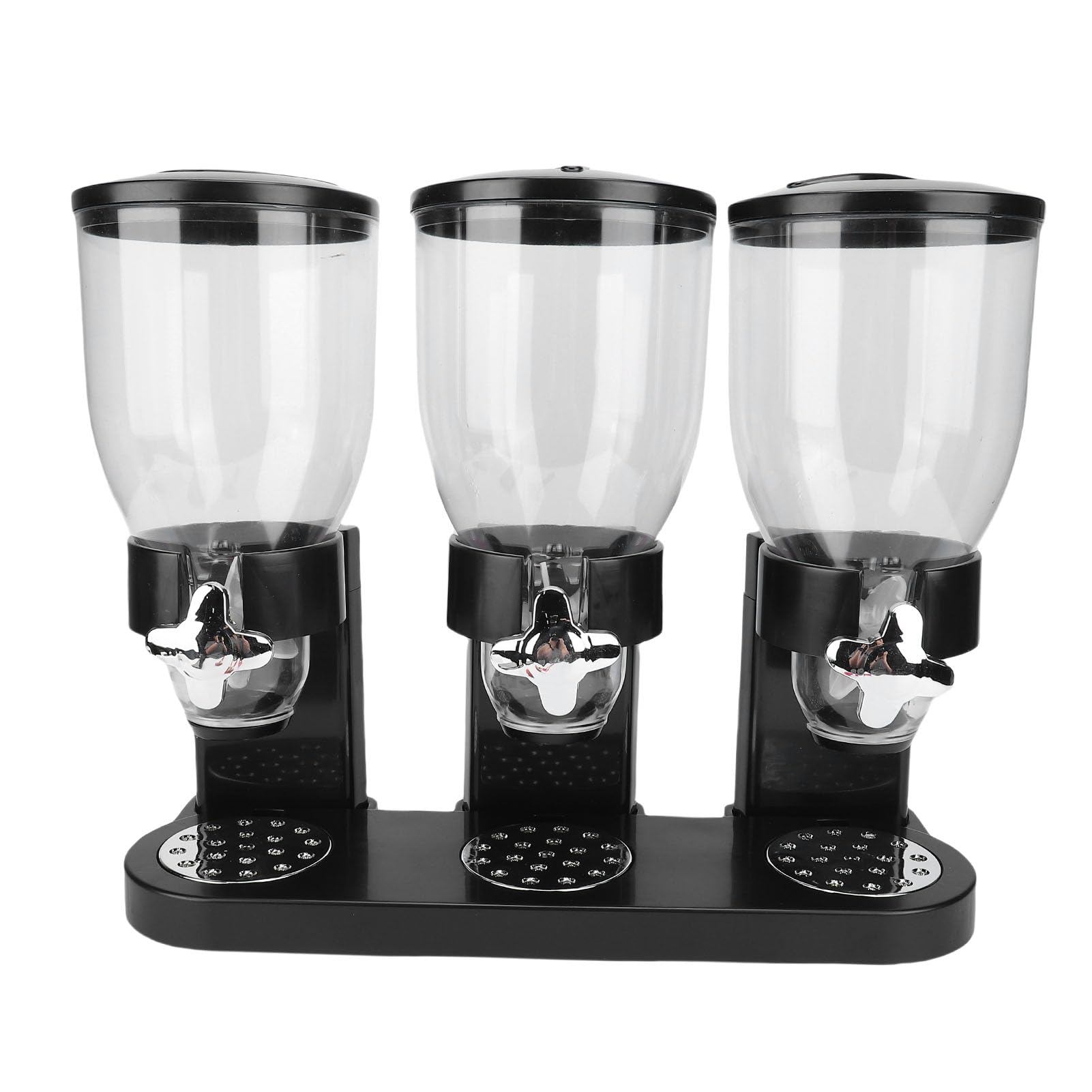 Zunate 3 Pezzi Dispenser Triplo per Cereali Compatto da Banco per (BLACK)