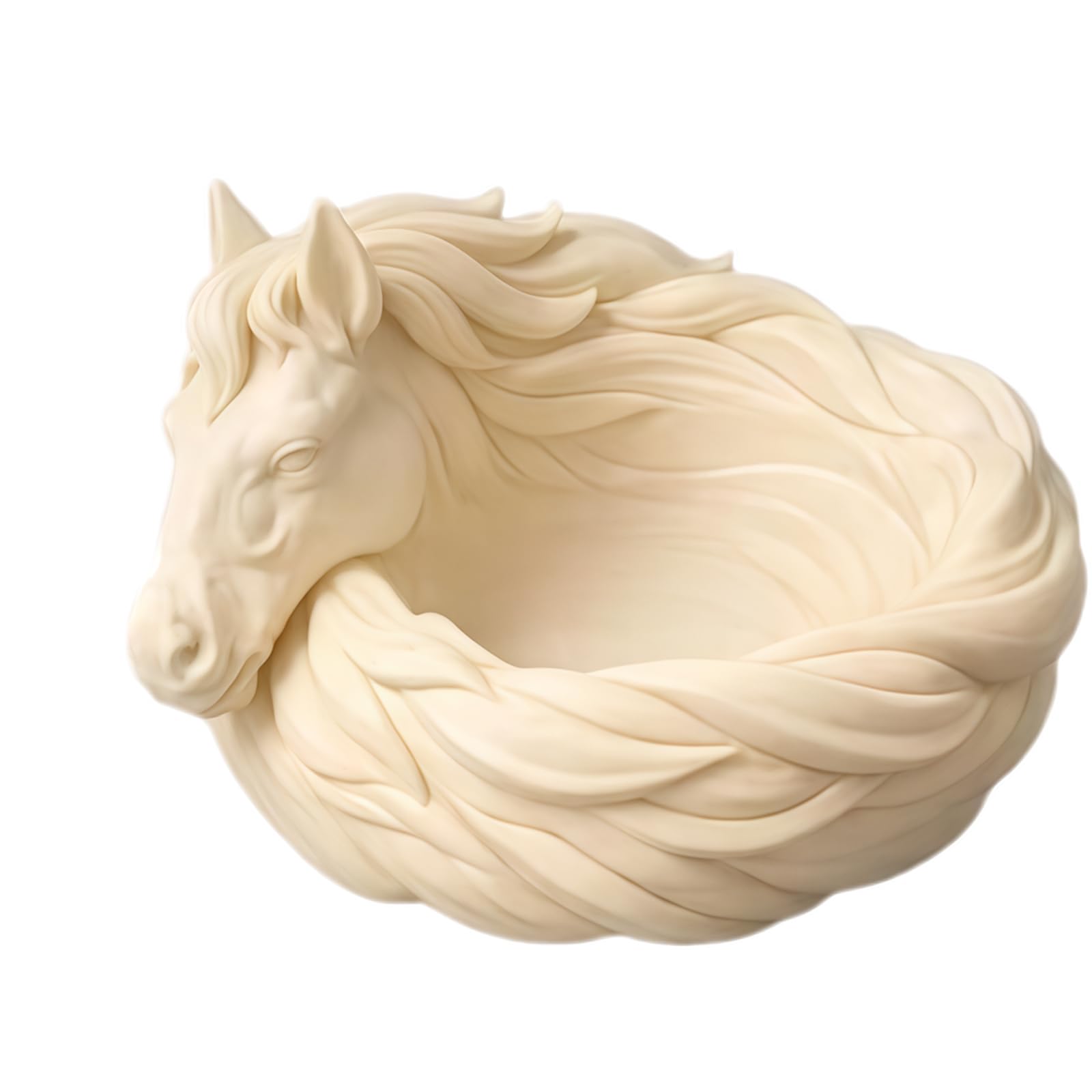 Shntig Practical Horse/Dragon Sculpted Storage Plate for Keys Coin and Small Accessories Decorative Tray for Desk or Dresser Decorative Planner Bowl