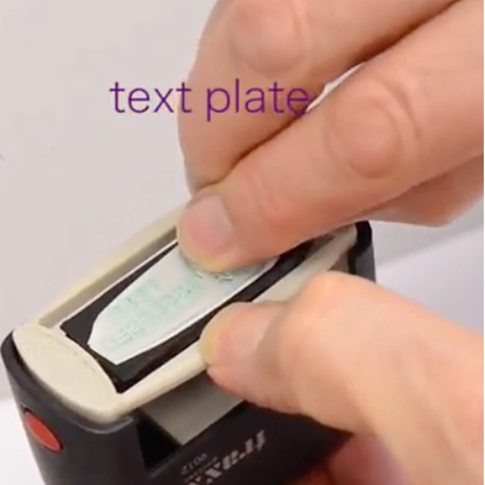 Traxx Replacement Text Plate for Your Traxx Rubber Stamp