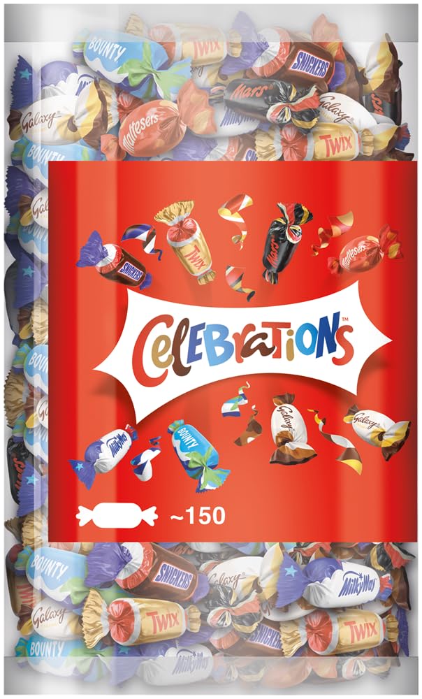 Celebrations 2x 1,435kg Mini-Schokoriegel Partymix Schokolade Mars Snickers Twix Bounty Milky Way Galaxy Caramel Maltesers Teasers