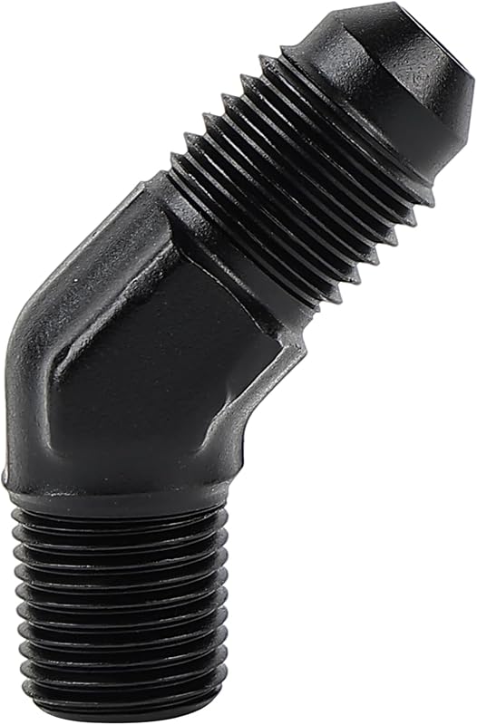 Adaptador de conexão 4AN macho para 1/8" NPT EVIL ENERGY em alumínio preto – 2 unidades