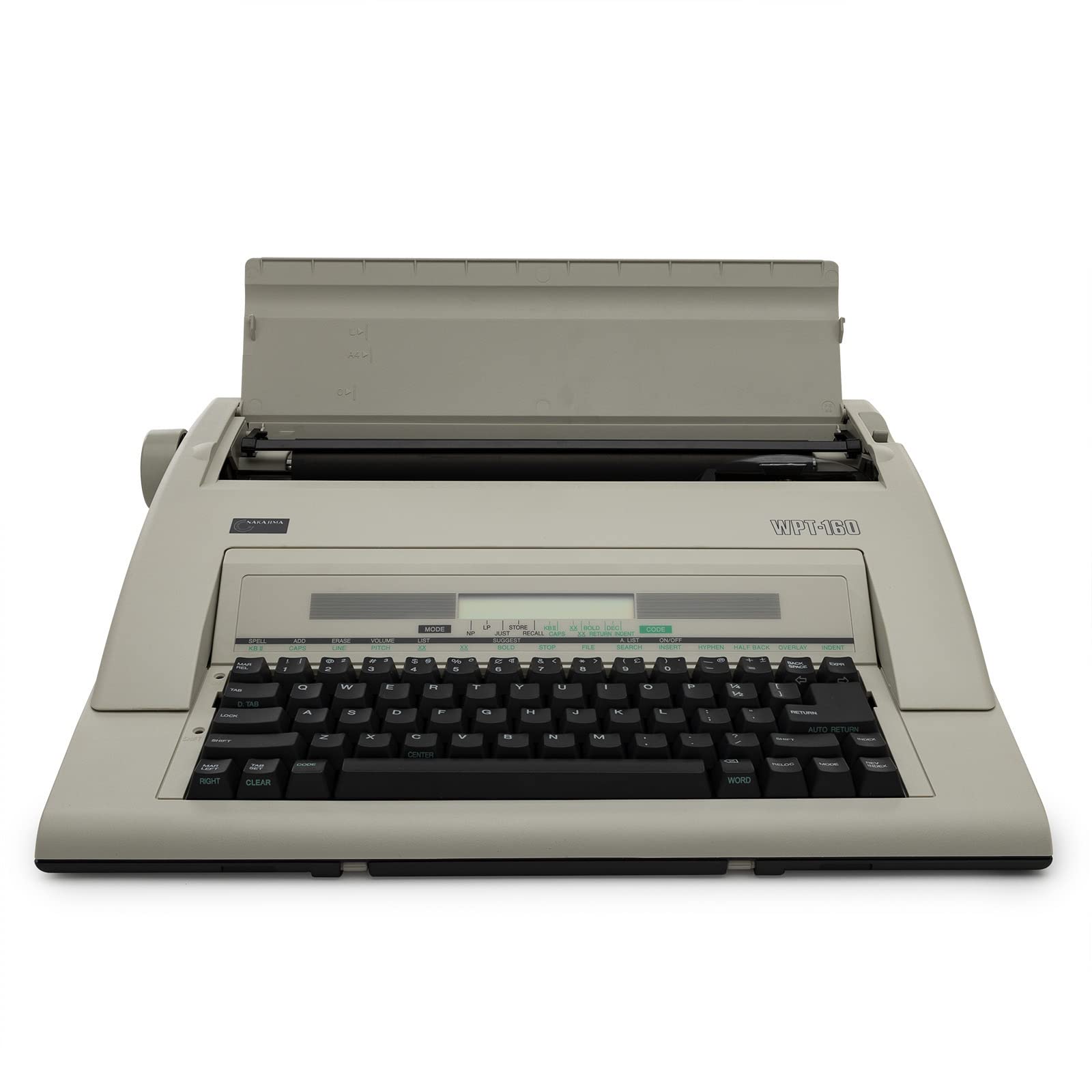 Nakajima WPT-160 Electronic Portable Typewriter with Correct Film Ribbon (2 Items)