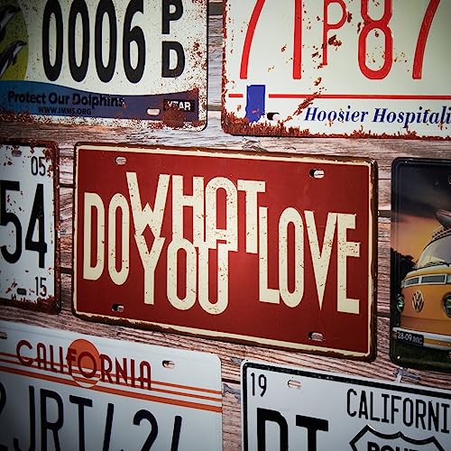 Image of Do What You Love Multipurpose Metal Signs - License Wall Plate, Decorative Car Tag - Ideal for Cafe, Restaurant, Shop, Home, Hotel, Club, Office, Living Area