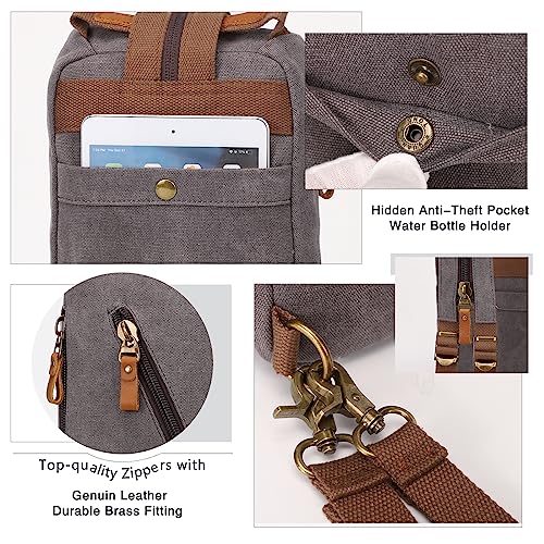 Image of KL928 Canvas Sling Bag crossbody Bags Small Backpack Pack Travel Purse convertible purses for Women Men
