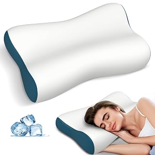 Cervical Neck Pillow for Pain Relief, Contour Memory Foam Pillows for Sleeping, Ergonomic Pillow Orthopedic Cooling Pillow Bed Pillow Neck Support for Side Back Stomach Sleepers - Amazon product rated Grade A