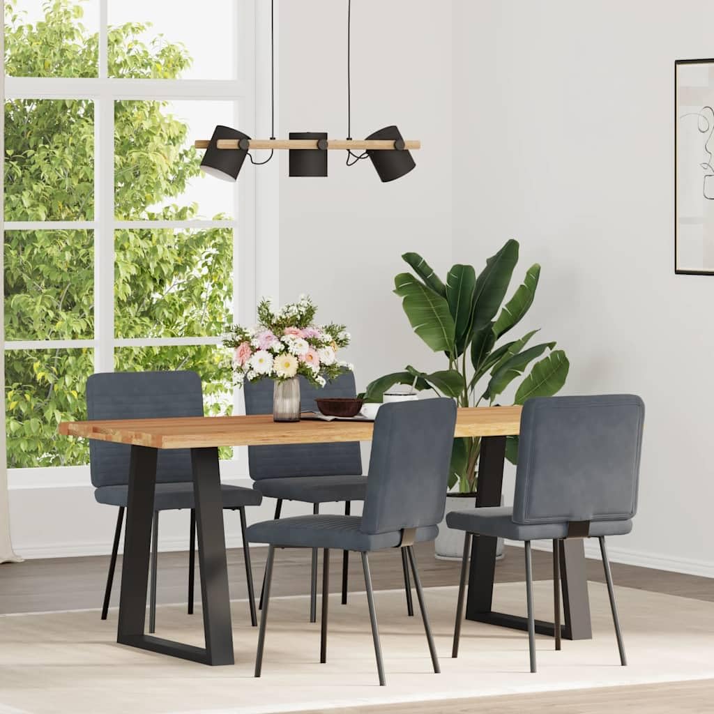 Sedie da Pranzo 4 pz Grigio Scuro in Velluto,Sedie da Pranzo,Sedie da Sala da Pranzo,Sedie da Pranzo Moderne-3315234