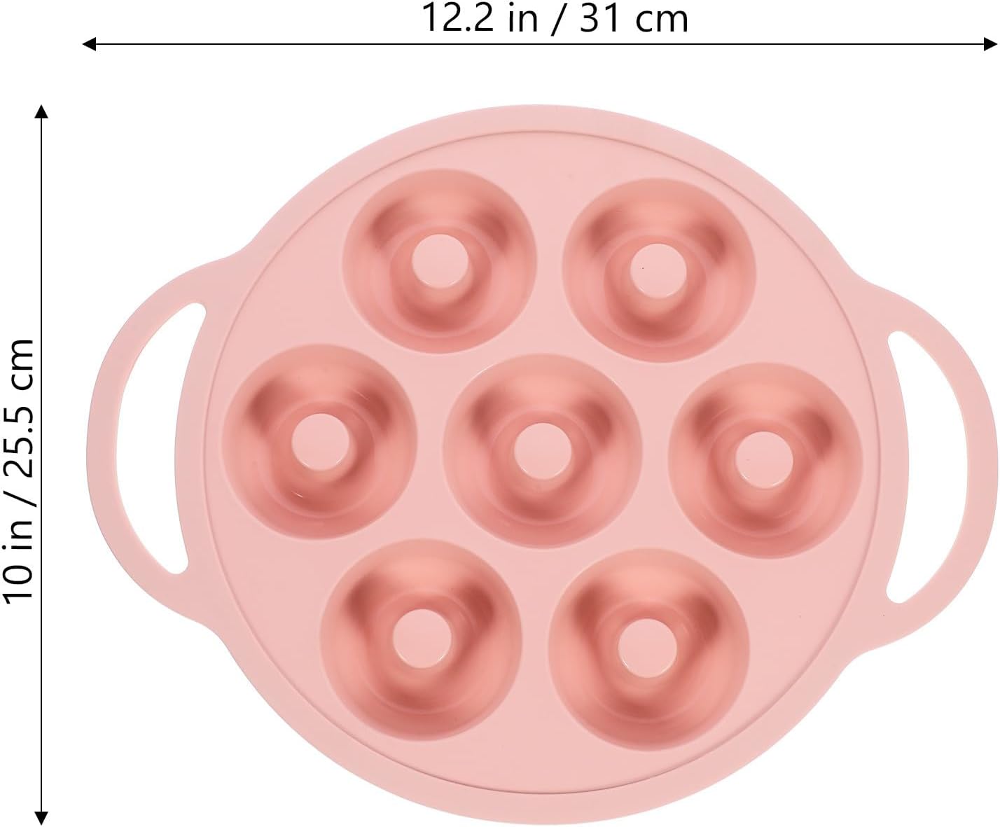 Silicone Donut Mold Baking Pan Small Cake Mold Nonstick Reusable Nordic Pink Household Cake Baking Tool for DIY Pastry and Dessert