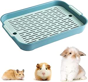 Vasino Per Conigli E Piccoli Animali - Con Griglia, Facile Da Pulire, Ideale Per Addestramento - Foto 6