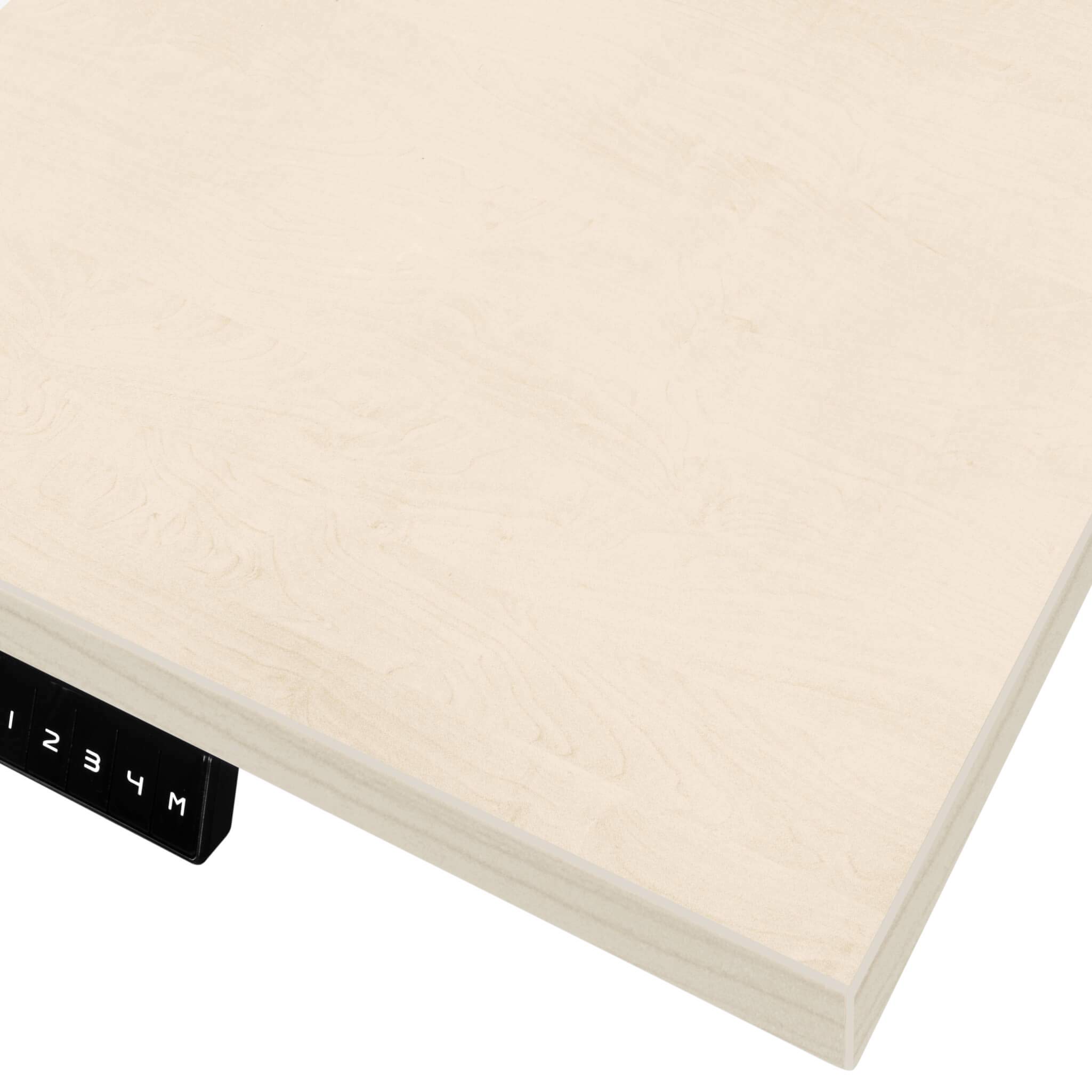 Weber Büro TELDRA biurko kątowe 1800 x 1600 mm, elektryczna, z regulacją wysokości, klon, kolor stelaża: czarny, orientacja kąta: prawy