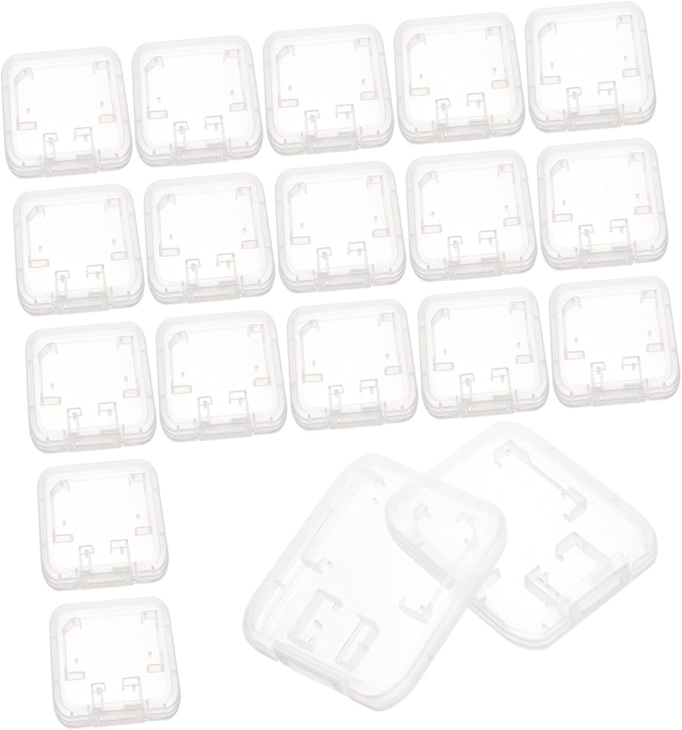 SOLUSTRE 24pcs Memory Card Storage Box Plastic Organizer