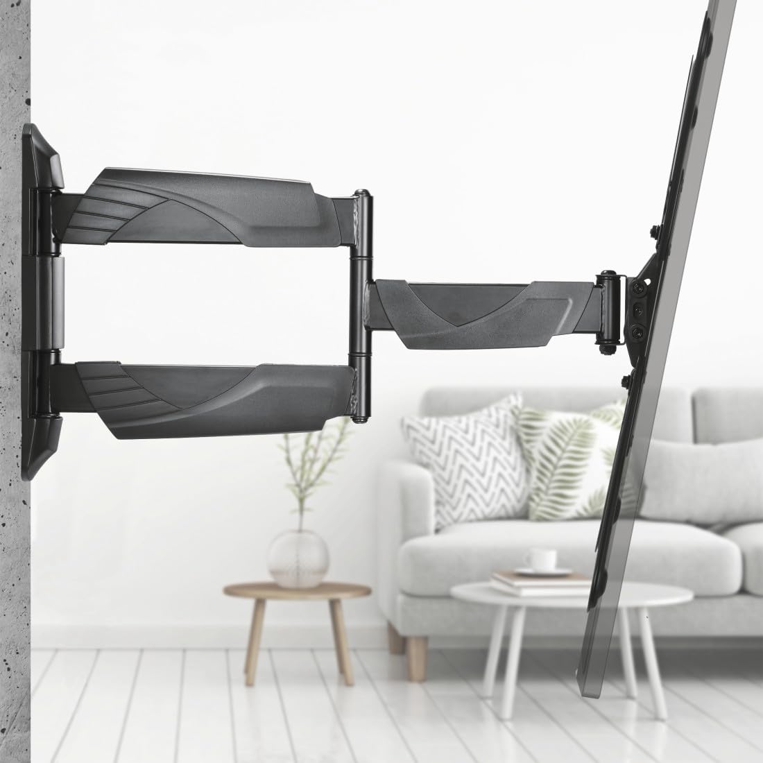 Supporto da parete per TV, orientabile, inclinabile, allungabile, da 165 cm, fino a 35 kg