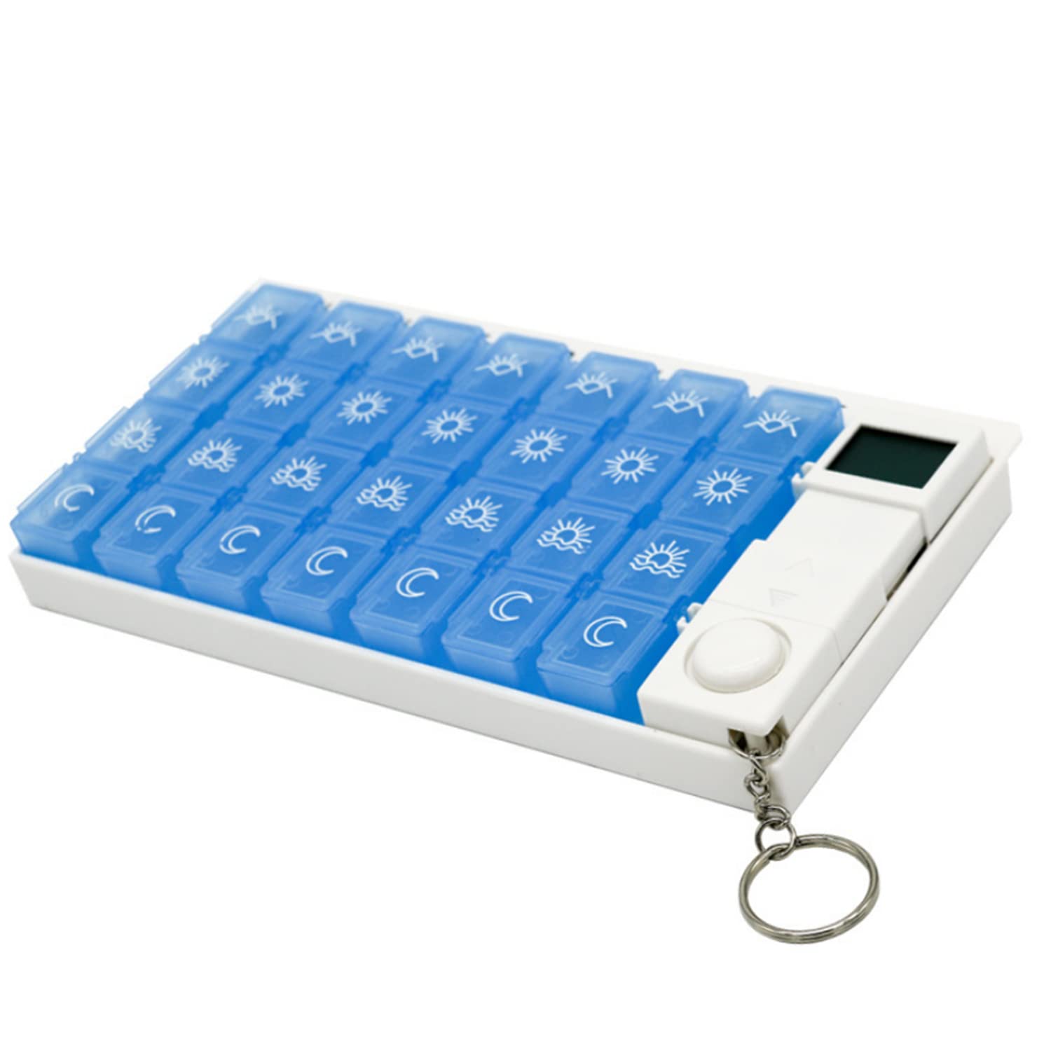 28 Grids Weekly 7 Days Portable Pill Box Plastic Smart Alarms Medicine Pill Case Box Holder Pill Cases With Reminder Timer