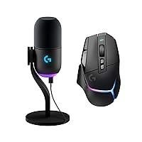 Logitech G502 X PLUS Mouse Gaming Wireless con Microfono Dynamic RGB Yeti GX