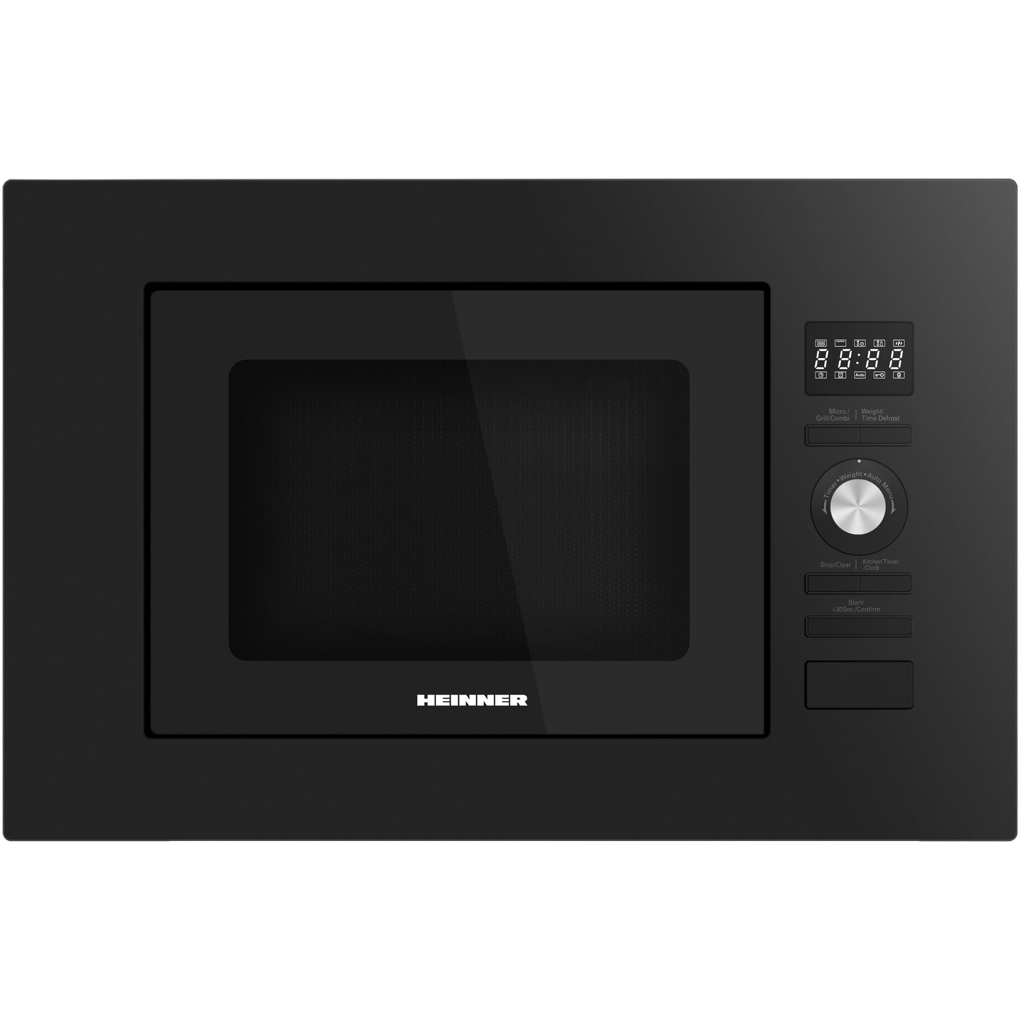 HMW-MDBI20GDBK Einbau-Mikrowelle mit 28 L Garraum, Digitalsteuerung und 1000 W Grill, modernes schwarzes Design, einfache Bedienung, ideal für moderne Küchen, inklusive 5 Jahre Garantie