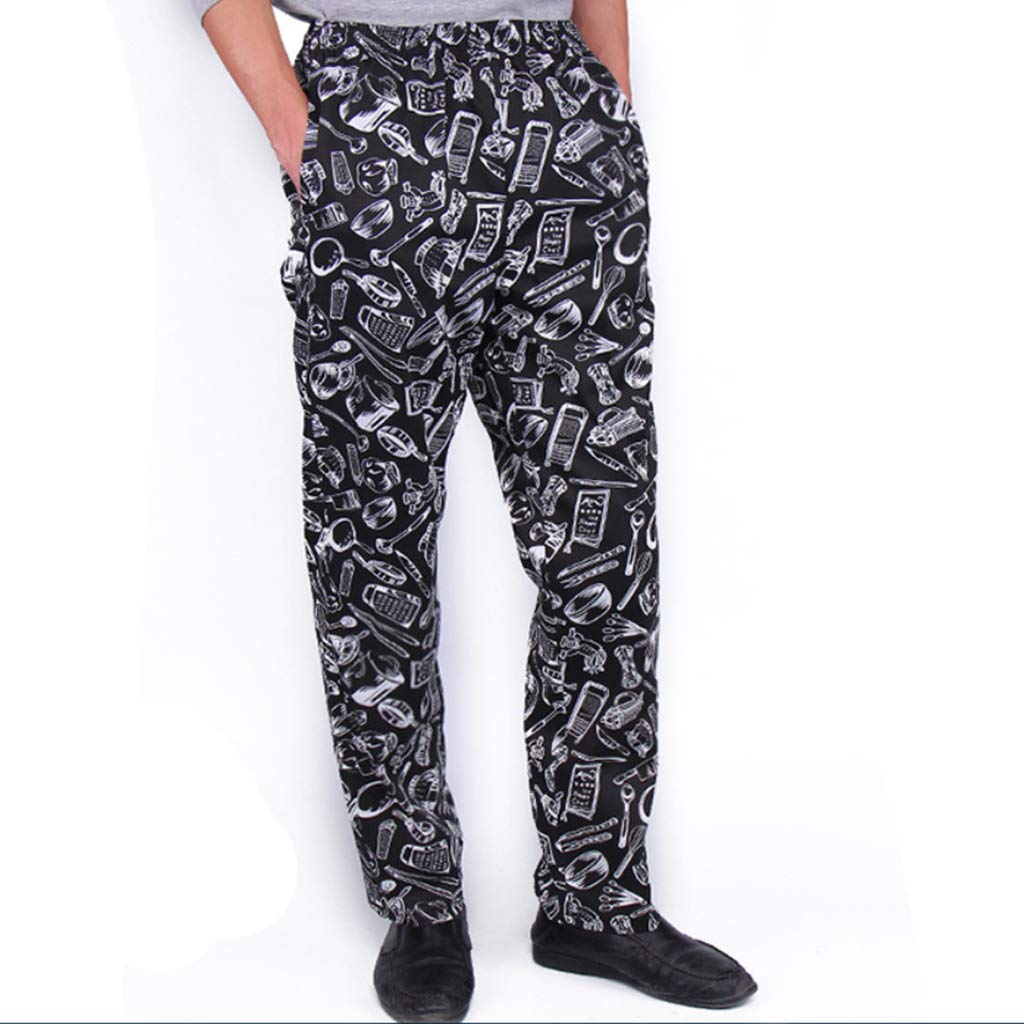 Chef Baggy Pants Chef Uniform Cook Culinary Appare Chili Wzór L