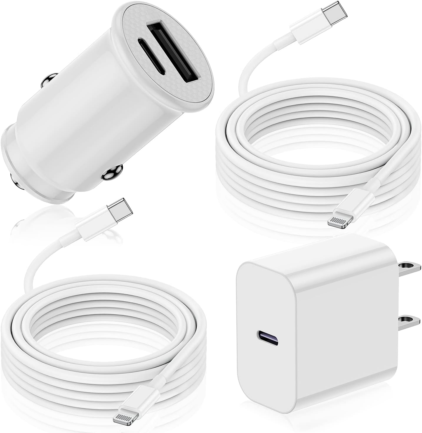 USBC Car Charger iPhone, [Apple MFi Certified] 27W 2Port Car Charger & 20W PD Type