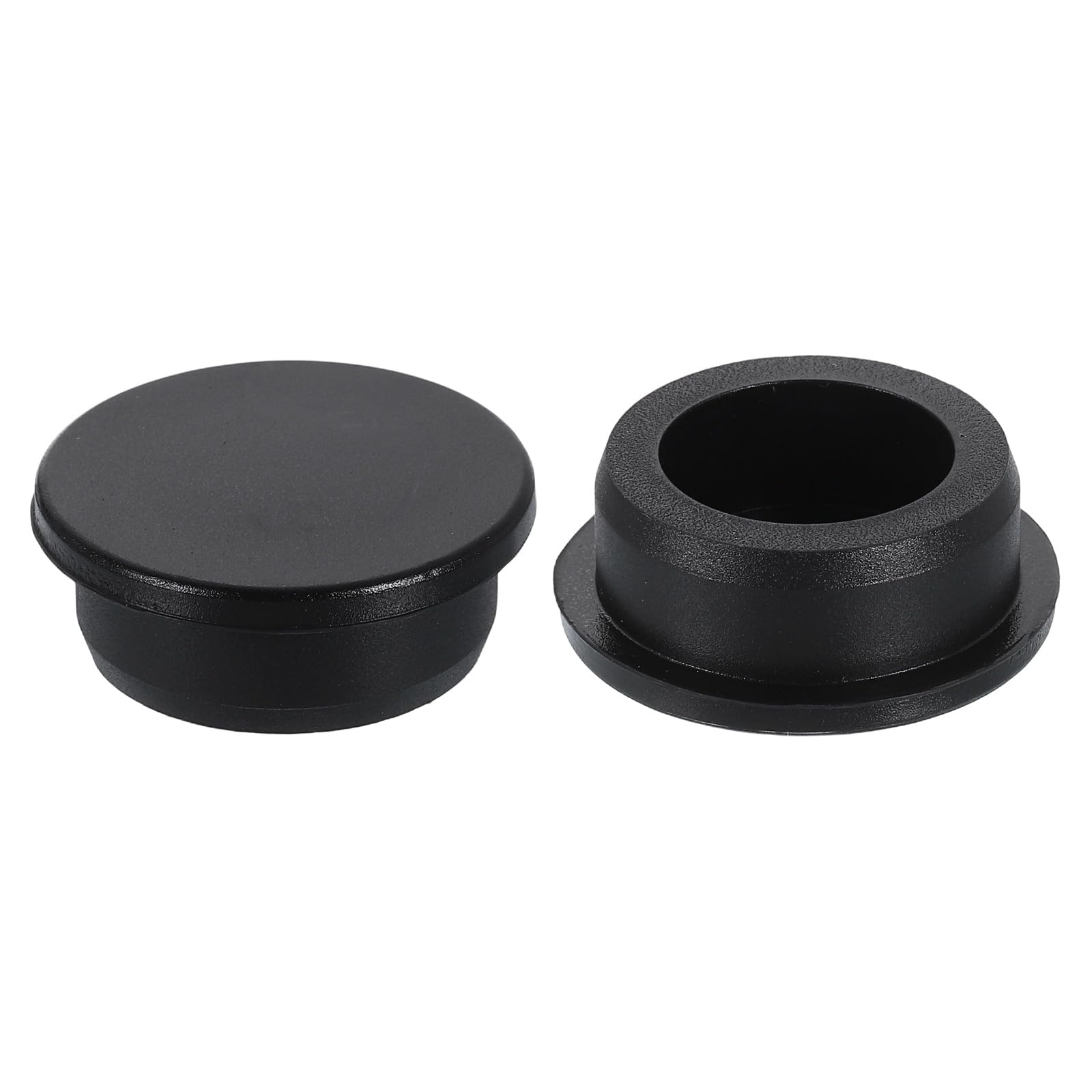 sourcing map 2Pcs Silicone Hole Plug, Waterproof Round Rubber Stoppers Bottle Seal Plugs Tube Pipe End Caps for 33mm/1.3" Hole for Bathtub Bottle, Black