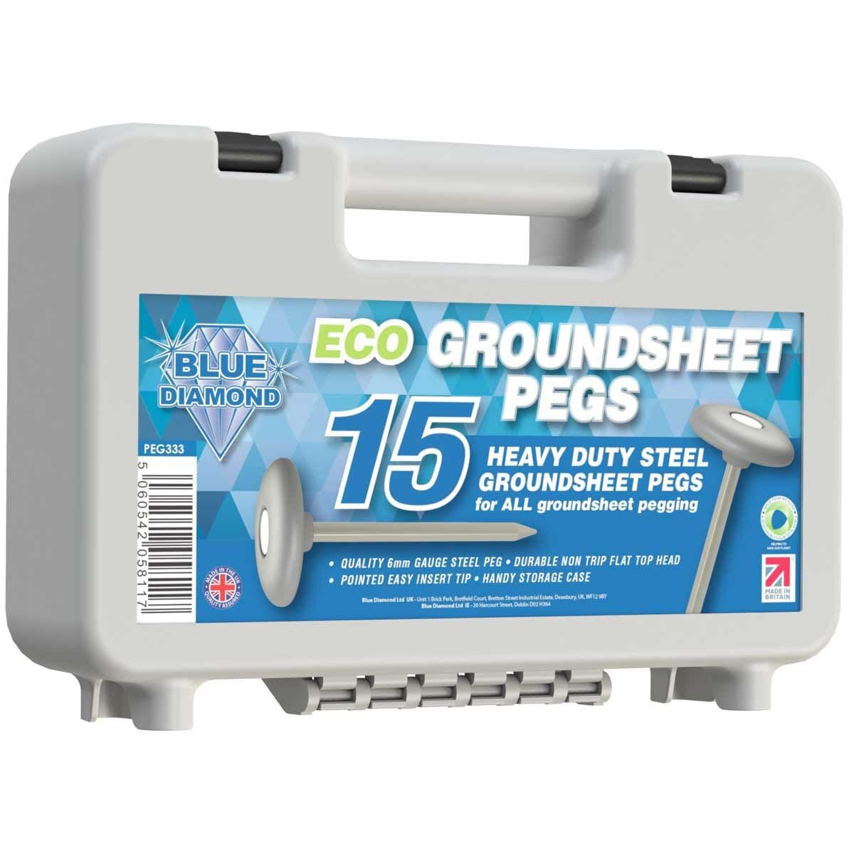 Generc Multicolor Eco Ground Sheet Pegs 15 Heavy Duty Steel