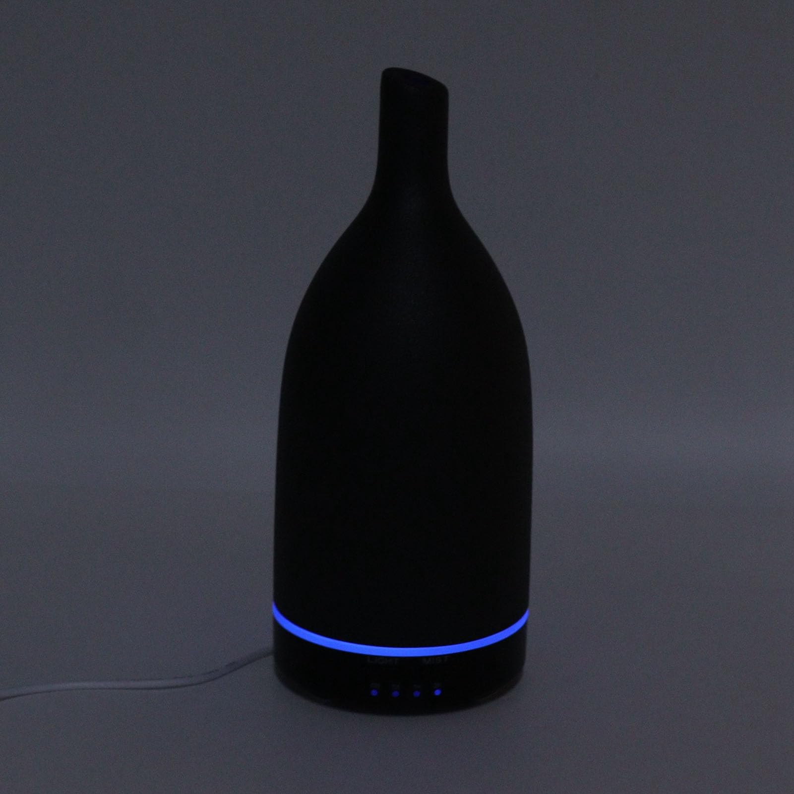 Fdit Diffuseur D'huiles Essentielles en Céramique 120 ML, Ultrasonique avec Arrêt Automatique, Fonctionnement Silencieux, Lumière Nocturne 7 Couleurs pour Maison, Bureau, Chambre (Prise UE)