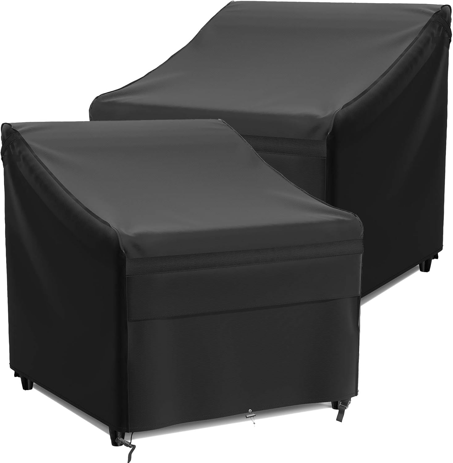 MR. COVER Sturdy Patio Chair Covers, Lounge Deep Seat Cover, 32W x 37D x 36H Inches, Heavy Duty Waterproof, Classic Black, Nuits Series (2-Pack) : Patio, Lawn & Garden