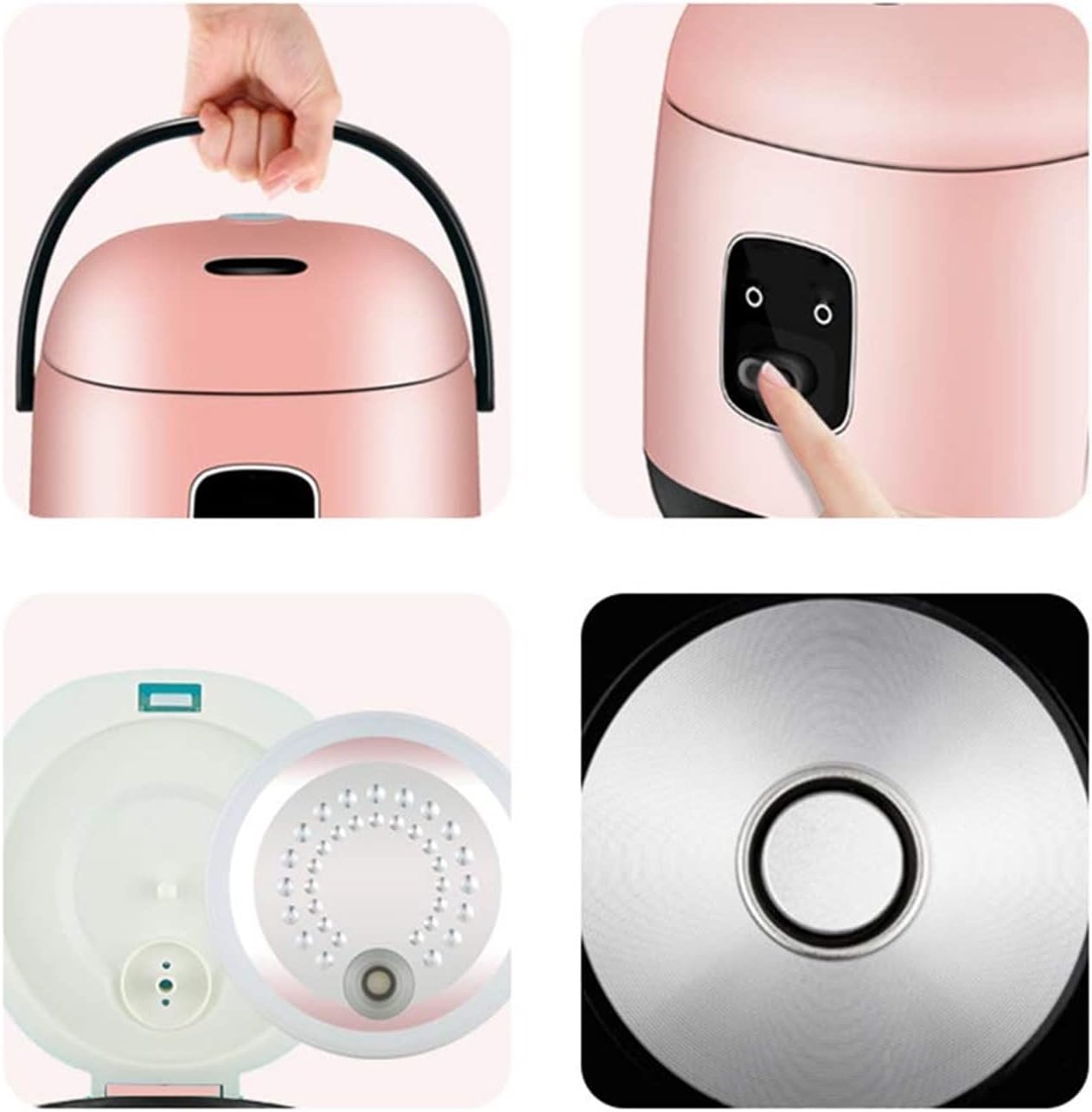 Detailed view of THEGA Mini Rice Cooker features