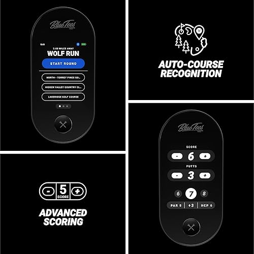 Miniatura 3 de Blue Tees Golf Ringer - GPS magnético de golf de mano, pantalla táctil, buscador de rango de distancia de golf resistente al agua, más de 40,000