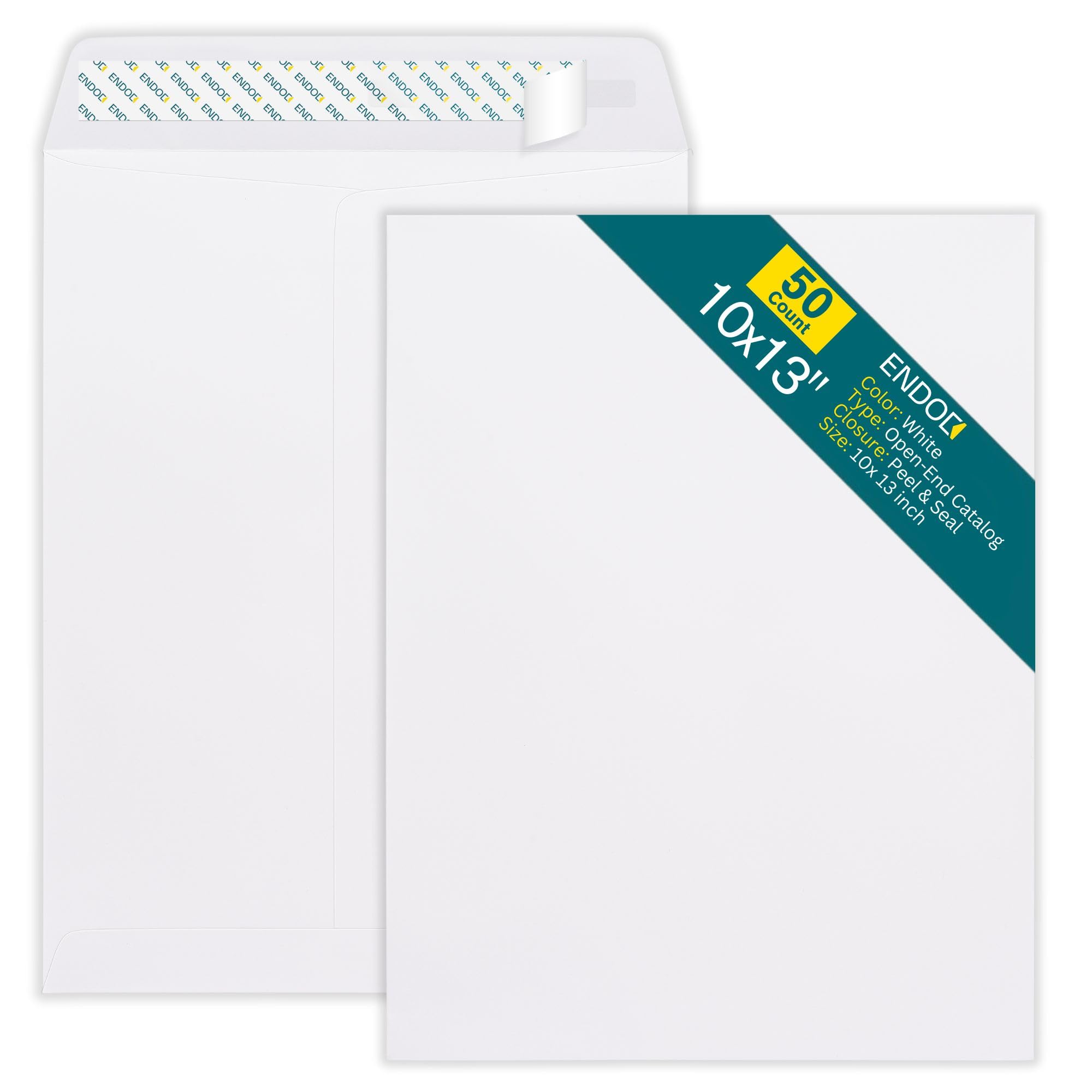 EnDoc 10x13 White Self-Seal Envelopes